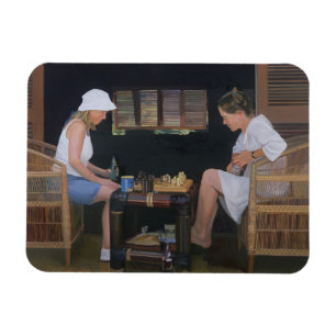 Spielen des Schachs am Goldeneye Magnet