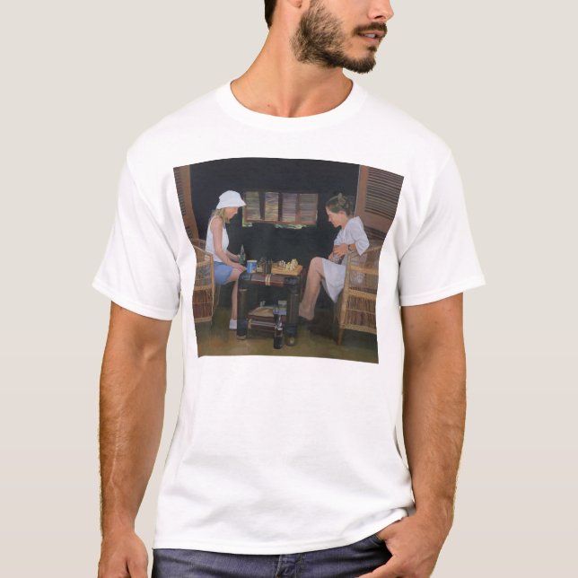 Spielen des Schachs am Goldeneye T-Shirt (Vorderseite)