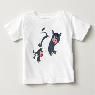 Spielen des umgeschnallten Gallowaykuh-u. Baby T-shirt