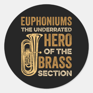 spielen Euphonium Player Euphonium Musi Runder Aufkleber