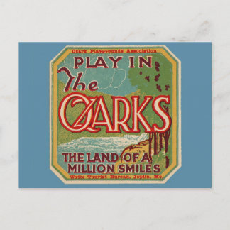 Spielen im OZARKS Land eine Million Lächeln Postkarte