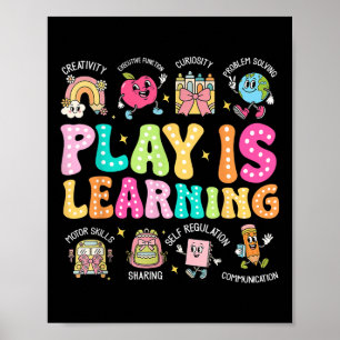 Spielen ist Lehrer erster Schultag Poster