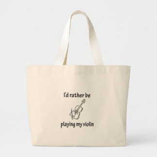 Spielen meiner Violine Jumbo Stoffbeutel