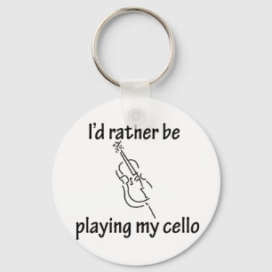 Spielen meines Cellos Schlüsselanhänger