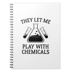 Spielen mit Chemikalien Notizblock