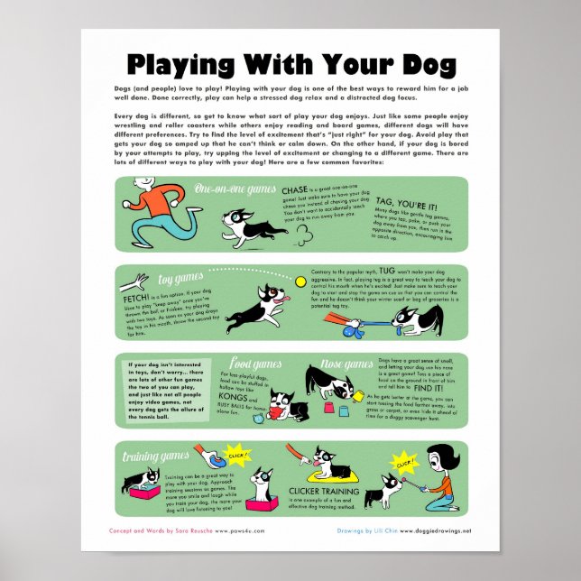 Spielen mit Ihrem Hund Poster (Vorne)