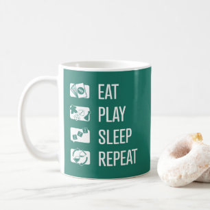 Spielen mit Live-Sleep-Repeat-Board White Art Tass Kaffeetasse