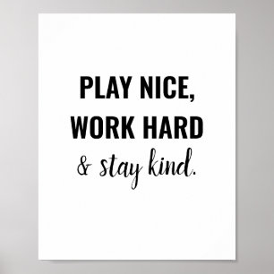 Spielen Nice Kid Playroom Unterrichten Poster
