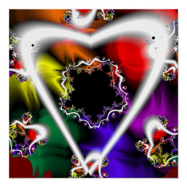 Spielen | Rainbow Fraktal Art Poster (Vorderseite)