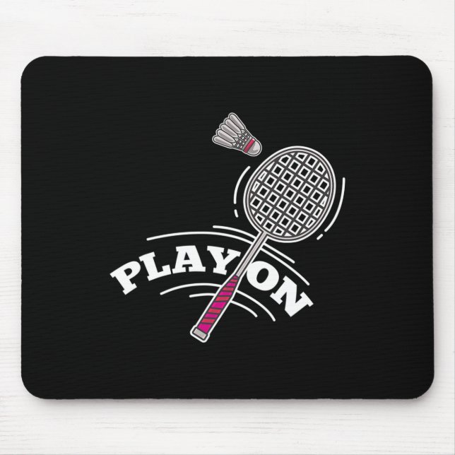 Spielen Sie Badminton Player Sport Stick Shuttle R Mousepad (Vorne)