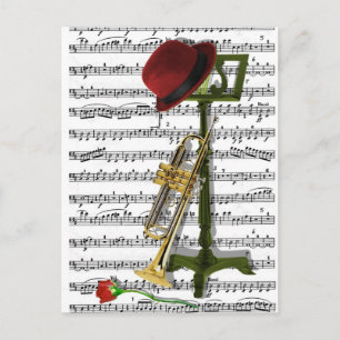 Spielen Sie das Jazz Postkarte