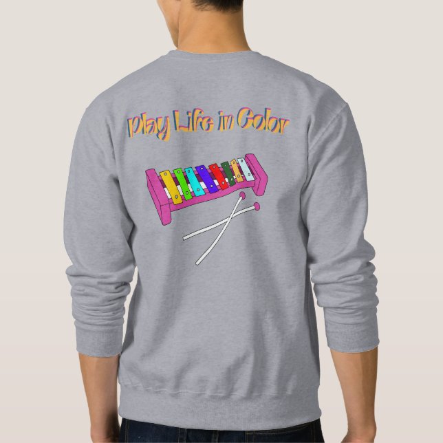 Spielen Sie das Leben in Farbe Sweatshirt (Rückseite)
