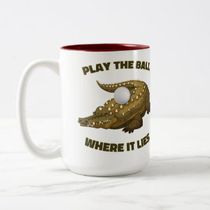 Spielen Sie den Ball, wo er liegt - Zwei-Tone-Golf Zweifarbige Tasse
