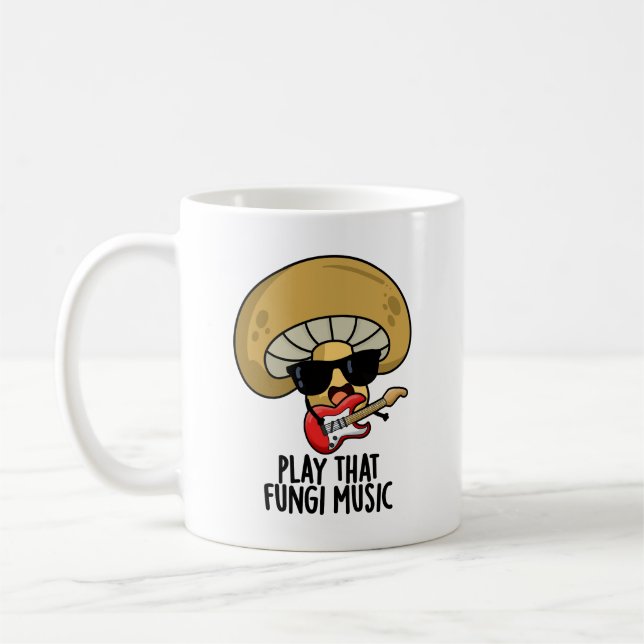 Spielen Sie diese Fungi Music Funny Mushroom Pub Kaffeetasse (Links)
