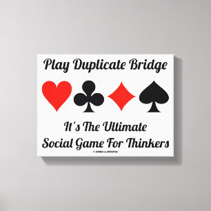 Spielen Sie Duplikate Bridge Ultimate Social Game Leinwanddruck