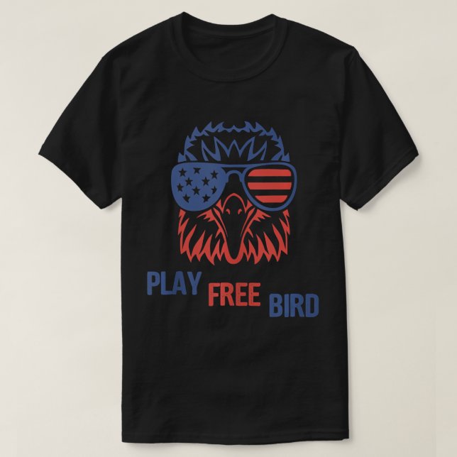 Spielen Sie Free Bird Patriotic Eagle TShirt 4. Ju (Design vorne)