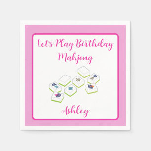 Spielen Sie Geburtstag Mahjong PERSONALISIEREN Serviette