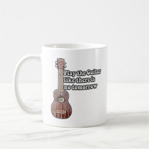 Spielen Sie Gitarre, wie es kein Morgen gibt. Vint Kaffeetasse