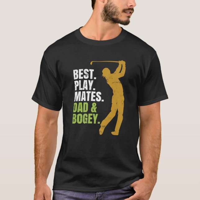 Spielen Sie Golf. Die besten Spielgefährten. Vater T-Shirt (Vorderseite)