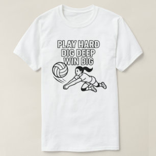 Spielen Sie hart, tief gewinnen T-Shirt