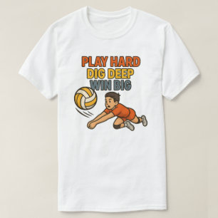 Spielen Sie hart, tief gewinnen T-Shirt