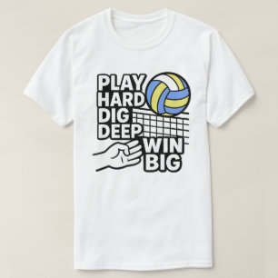 Spielen Sie hart, tief gewinnen T-Shirt