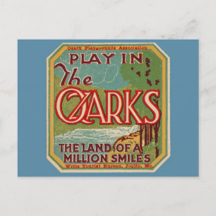 Spielen Sie im OZARKS Land eines Millionen Lächeln Postkarte