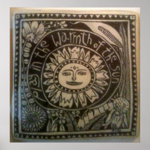 spielen Sie in der Wärme der Sonne-Keramikfliese Poster