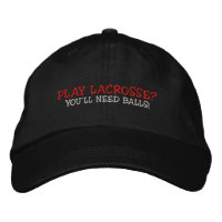 Spielen Sie Lacrosse? bestickte Hülle