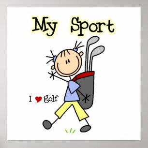 Spielen Sie meinen Sport Golf Poster