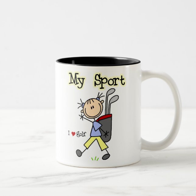 Spielen Sie meinen Sport Golf Zweifarbige Tasse (Rechts)