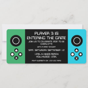 Spielen Sie mit der Kinderdusche des Computerspiel Einladung