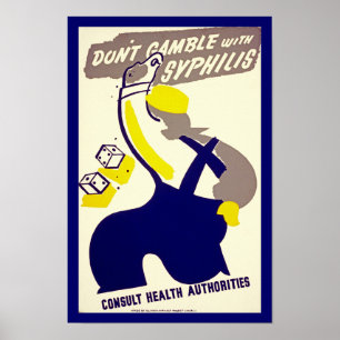 Spielen Sie nicht mit Syphilis Poster