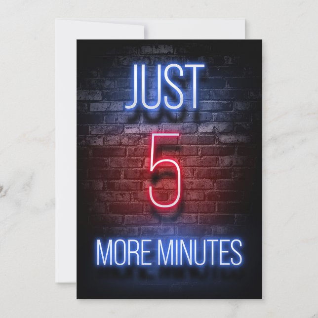 Spielen Sie noch fünf Minuten Save The Date (Vorderseite)