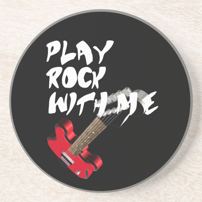 Spielen Sie Rock mit mir Getränkeuntersetzer (Vorne)