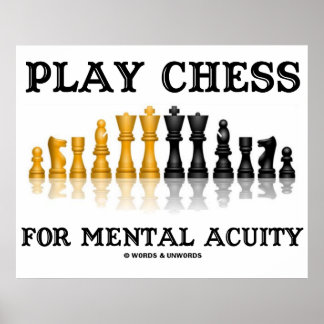 Spielen Sie Schach für psychische Aufmerksamkeit ( Poster