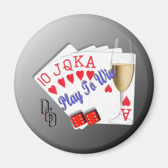 Spielen Sie um zu gewinnen Magnet (Vorne)