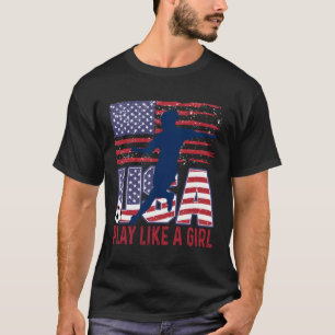 Spielen Sie wie die Fahne der US-Flagge Fußball-Te T-Shirt