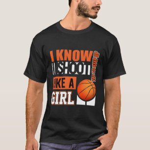 Spielen Sie wie ein Girl Basketball Geschenk für T T-Shirt
