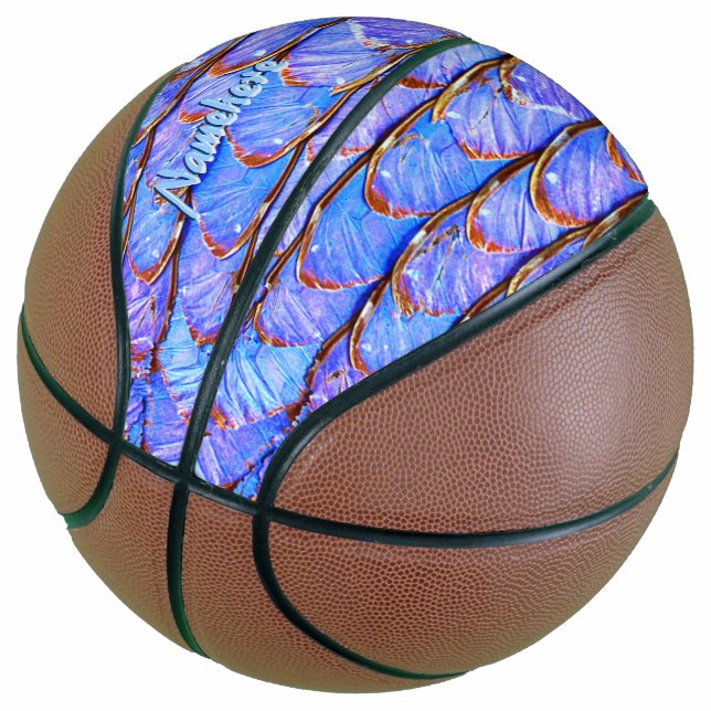 Spielen Sie wie ein Mädchen! Personalisierte Schme Basketball (angewinkelt)