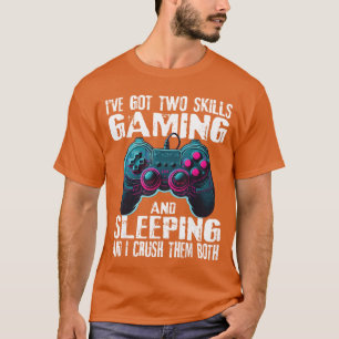 Spielen und Schlafen Lustige Gamer-Sprüche für Jun T-Shirt