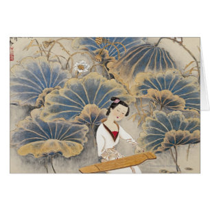 Spielen von Musik durch Lotus-Teich