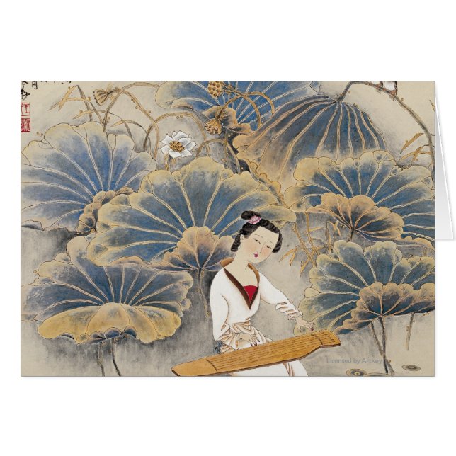 Spielen von Musik durch Lotus-Teich (Vorderseite (Horizontal))