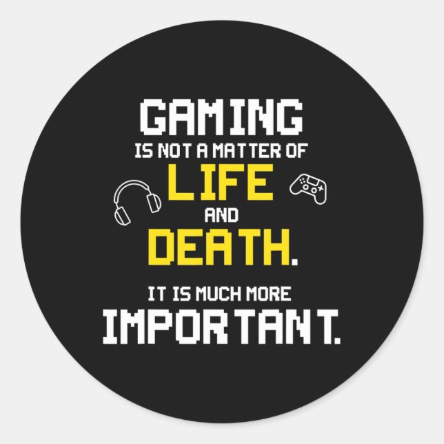 Spielen von Videospielen Spaß PC Console Gamer Gee Runder Aufkleber (Vorderseite)