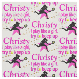 SPIELEN WIE EIN MÄDCHEN PERSONALISIERTER TENNIS FA STOFF