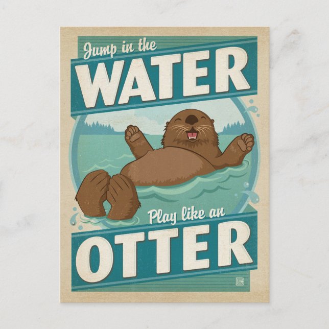Spielen wie ein Otter Postkarte (Vorderseite)