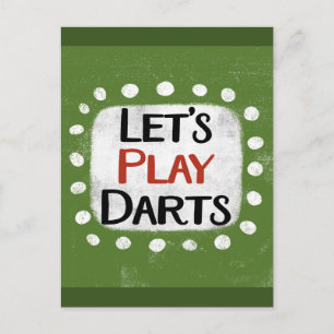 Spielen wir Darts Postcard Postkarte