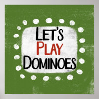 Spielen wir Dominoes Poster Wall Art