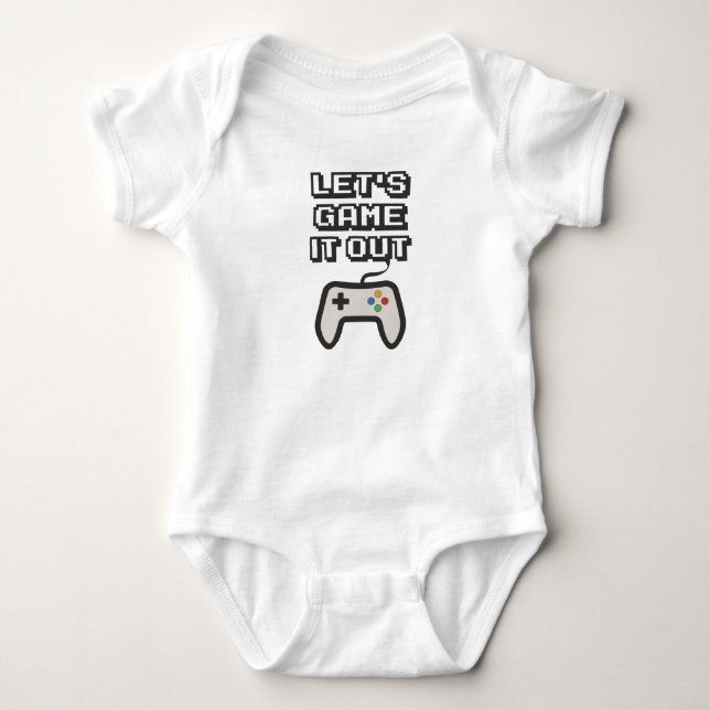 Spielen wir es aus baby strampler (Vorderseite)