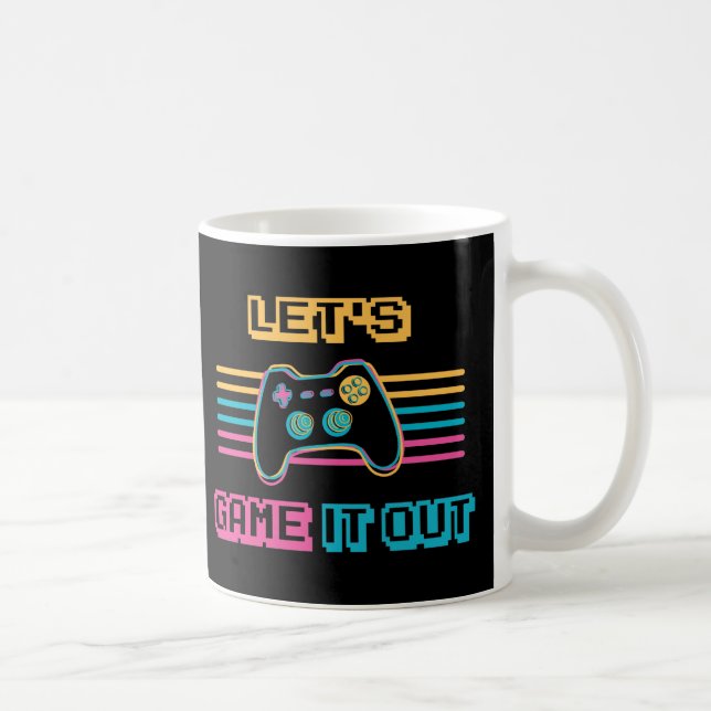 Spielen wir es aus - Retro-Stil Kaffeetasse (Rechts)